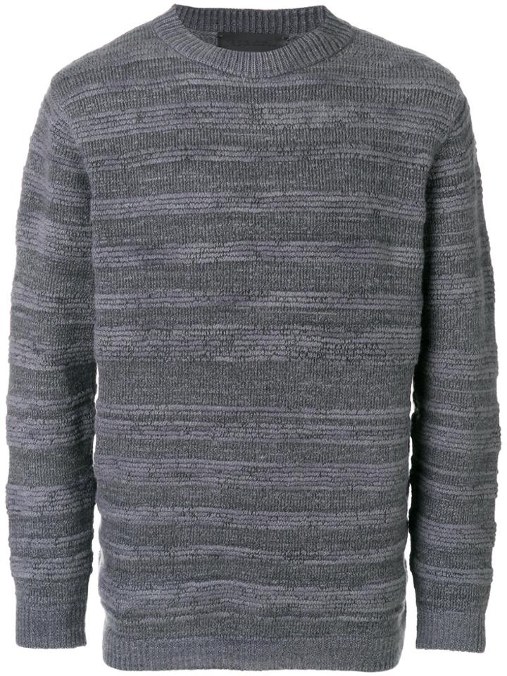 The Elder Statesman Striped Jumper - Grey