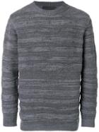 The Elder Statesman Striped Jumper - Grey