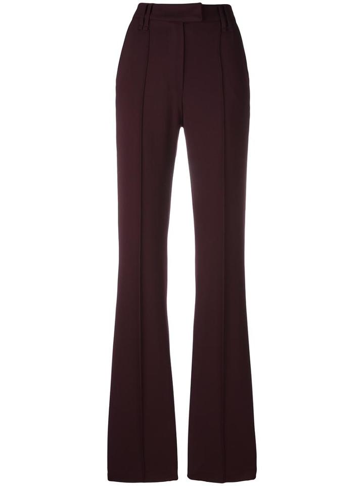 Plein Sud Straight-leg Trousers, Women's, Size: 38, Red, Viscose/virgin Wool/spandex/elastane/polyester