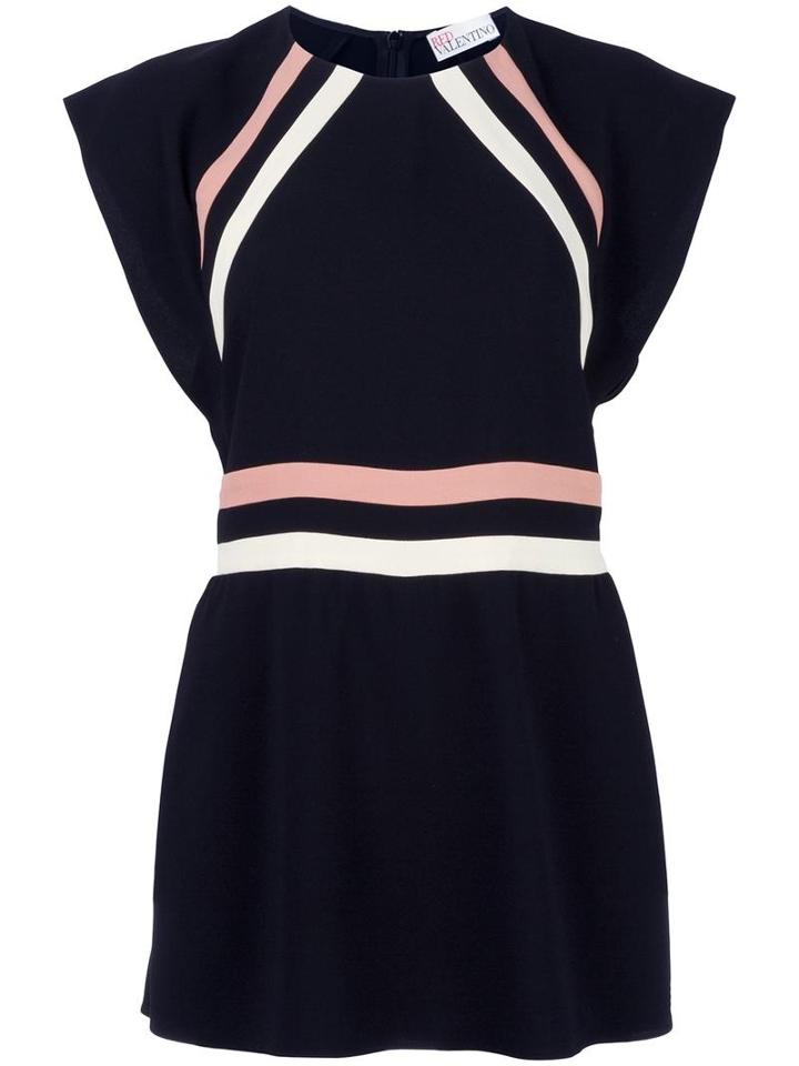 Red Valentino Colour Block Playsuit, Women's, Size: 38, Black, Acetate/polyester