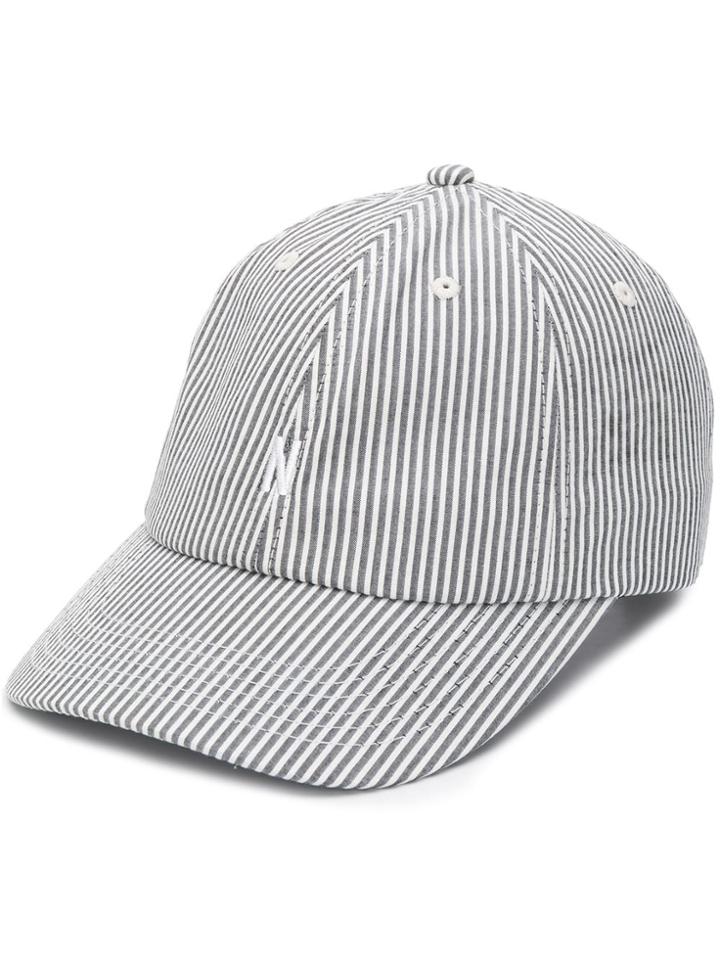 Norse Projects Seersucker Cap - Blue