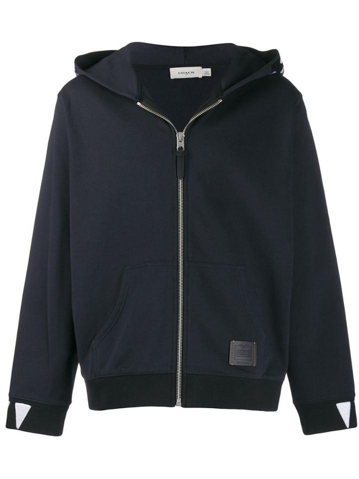 Coach Zip Up Hooded Jacket - Nav Blue