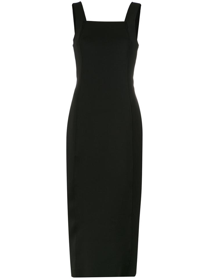 Mara Mac Open Back Panelled Dress - Black