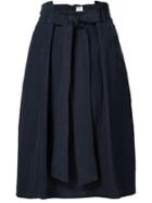 Damir Doma Pleated Front Skirt, Women's, Size: Xs, Blue, Linen/flax/viscose