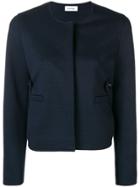 Courrèges Fitted Cropped Jacket - Blue