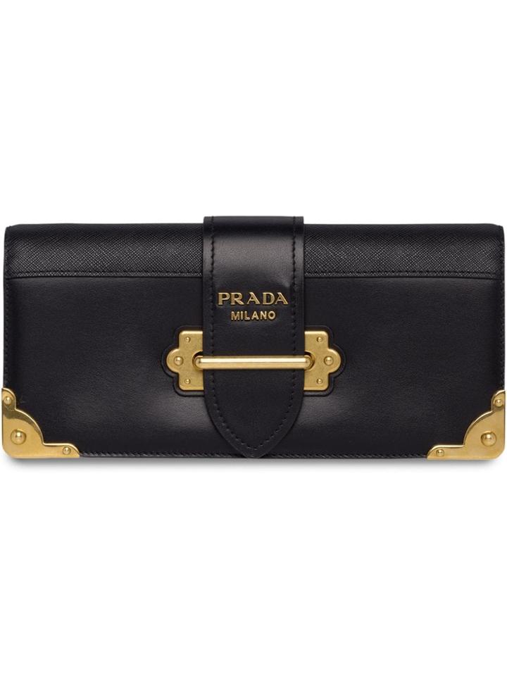 Prada Cahier Clutch Bag - Black