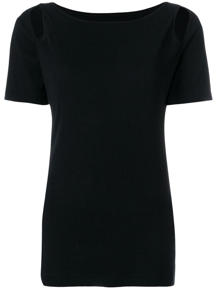 Yohji Yamamoto Cut Out T-shirt - Black