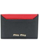 Miu Miu Two Tone Card Holder - Black