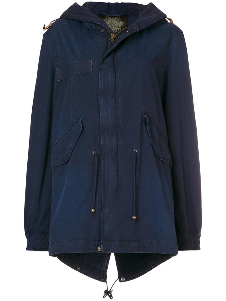 Mr & Mrs Italy Drawstring Detail Parka Coat - Blue