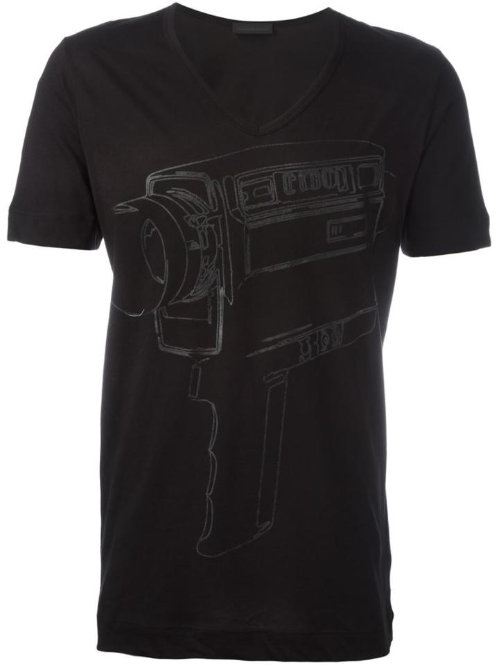 Diesel Black Gold Camera Print T-shirt, Men's, Size: M, Cotton