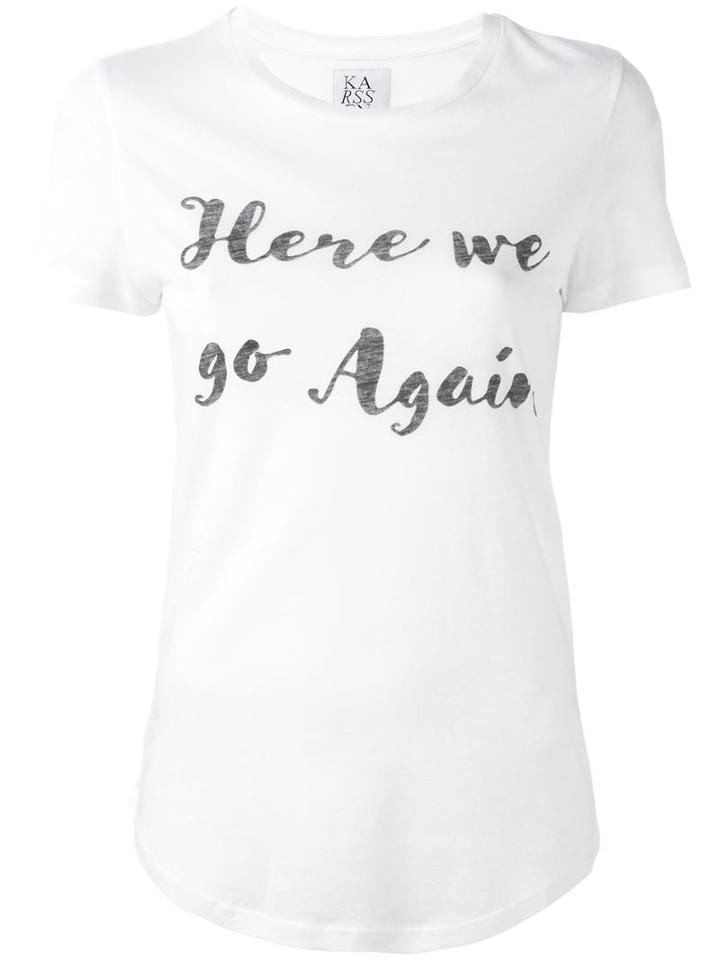 Zoe Karssen Here We Go Again T-shirt, Women's, Size: Medium, White, Cotton/modal