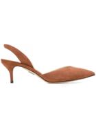 Paul Andrew Kitten Heel Pumps - Brown