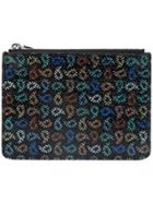 Ps By Paul Smith Textured Tear Drop Print Zipped Wallet - Black