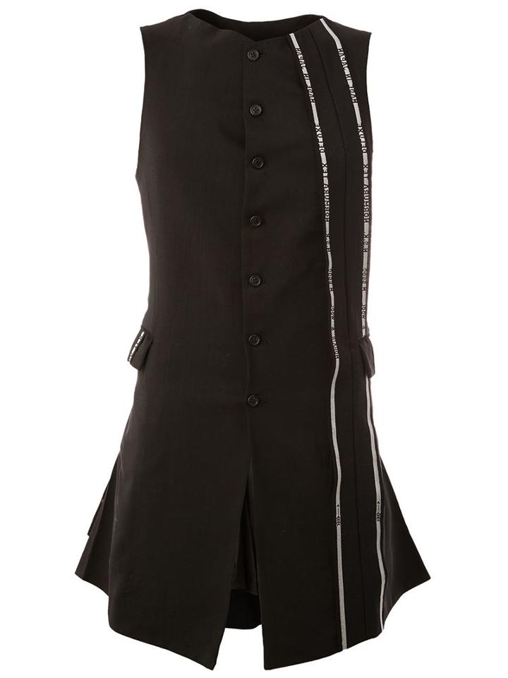 Christopher Nemeth Trim Detail Waistcoat, Men's, Size: Medium, Black, Cupro/wool
