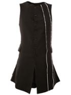 Christopher Nemeth Trim Detail Waistcoat, Men's, Size: Medium, Black, Cupro/wool