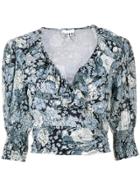 Ganni Wrap Around Blouse - Blue