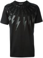 Neil Barrett Lightning Bolt T-shirt, Men's, Size: M, Black, Cotton