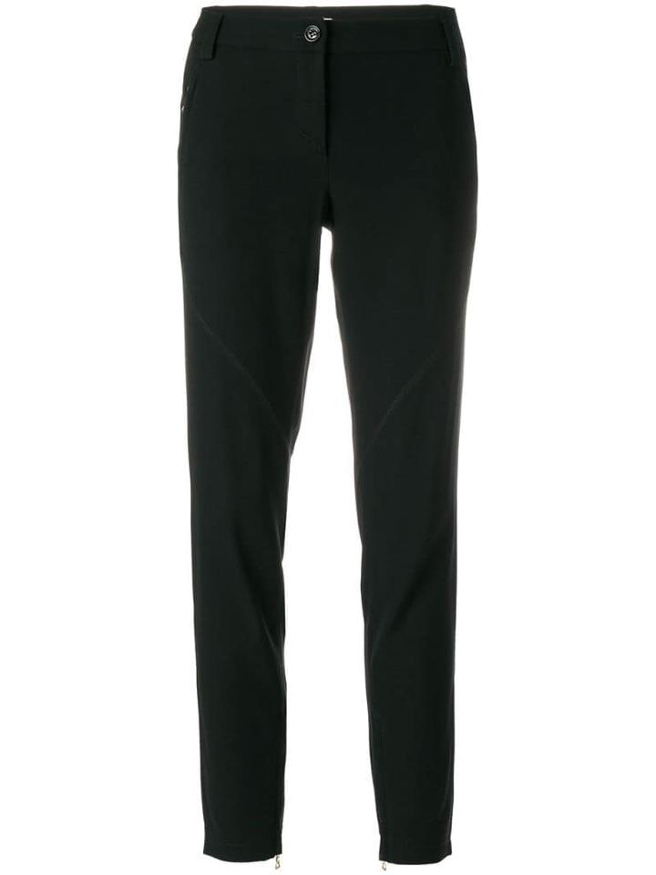 Moschino Pre-owned Skinny Zipped Trousers - Black