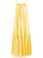Three Graces - Tatyana Tiered Maxi Dress - Women - Cotton - 12, Yellow/orange, Cotton