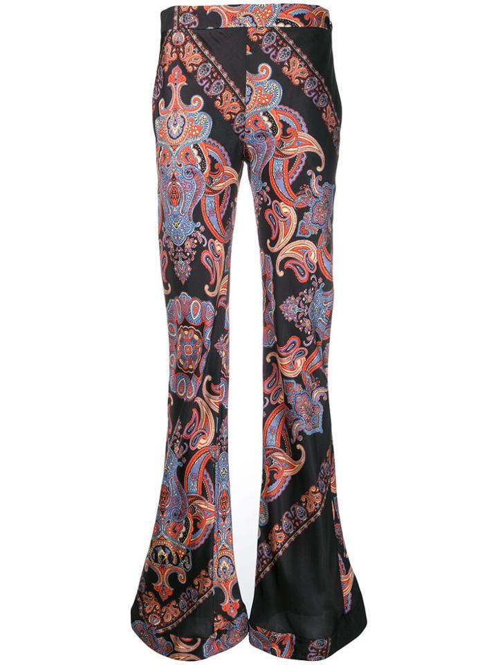 Chloé Runway Paisley Flare Trousers - Black