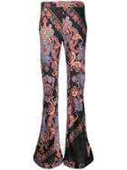 Chloé Runway Paisley Flare Trousers - Black