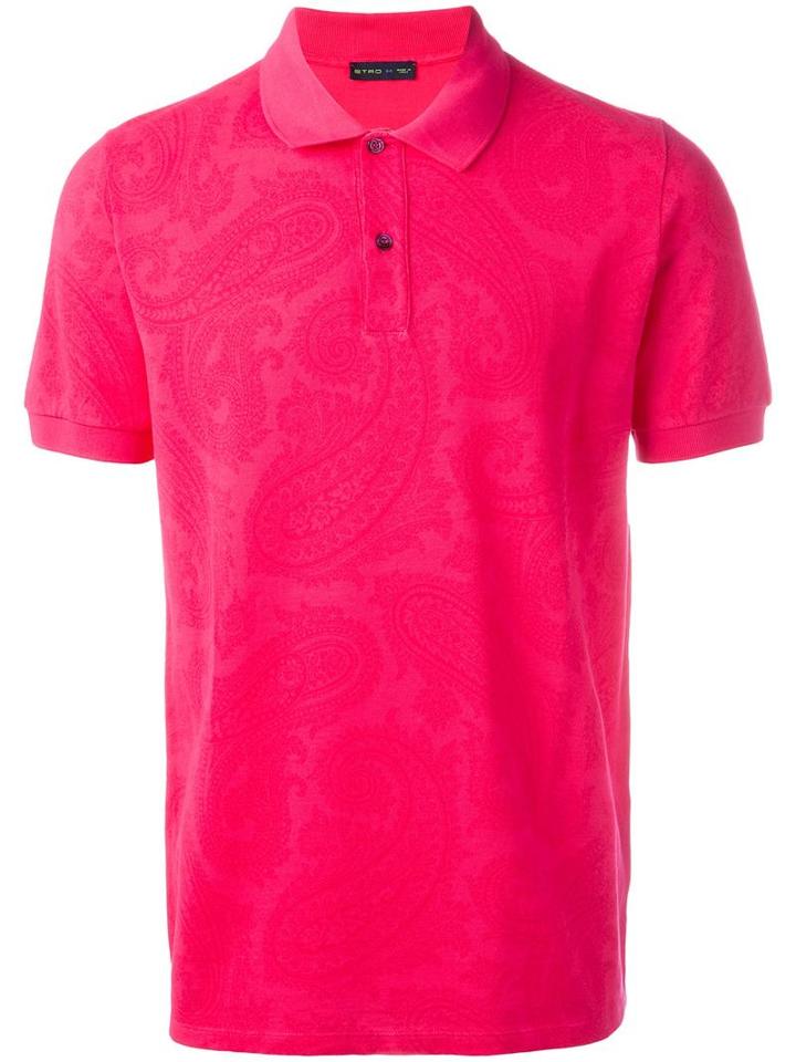 Etro Classic Polo Shirt, Men's, Size: Medium, Pink/purple, Cotton