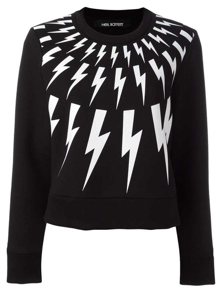 Neil Barrett 'lightning Bolt' Sweatshirt - Black