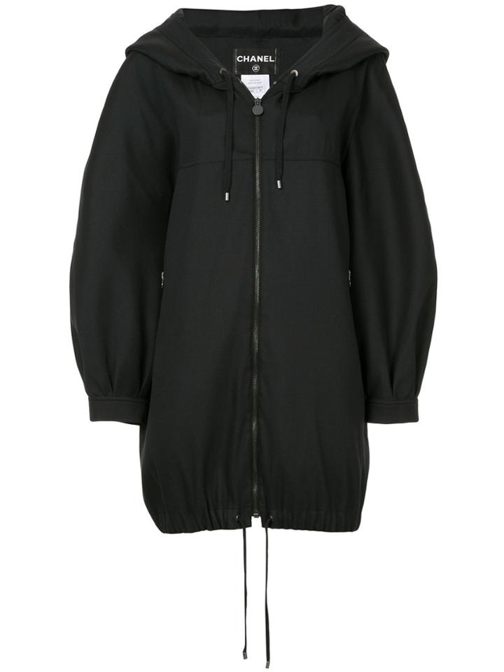 Chanel Vintage Puff Sleeve Hooded Jacket - Black