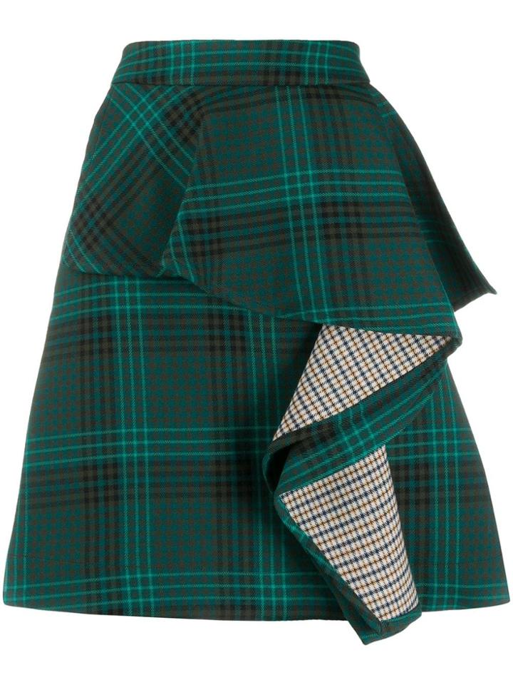 See By Chloé Tartan Draped Skirt - Green
