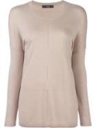 Steffen Schraut Perforated Detailing Pullover, Women's, Size: 36, Nude/neutrals, Polyamide/polyester/viscose/cashmere