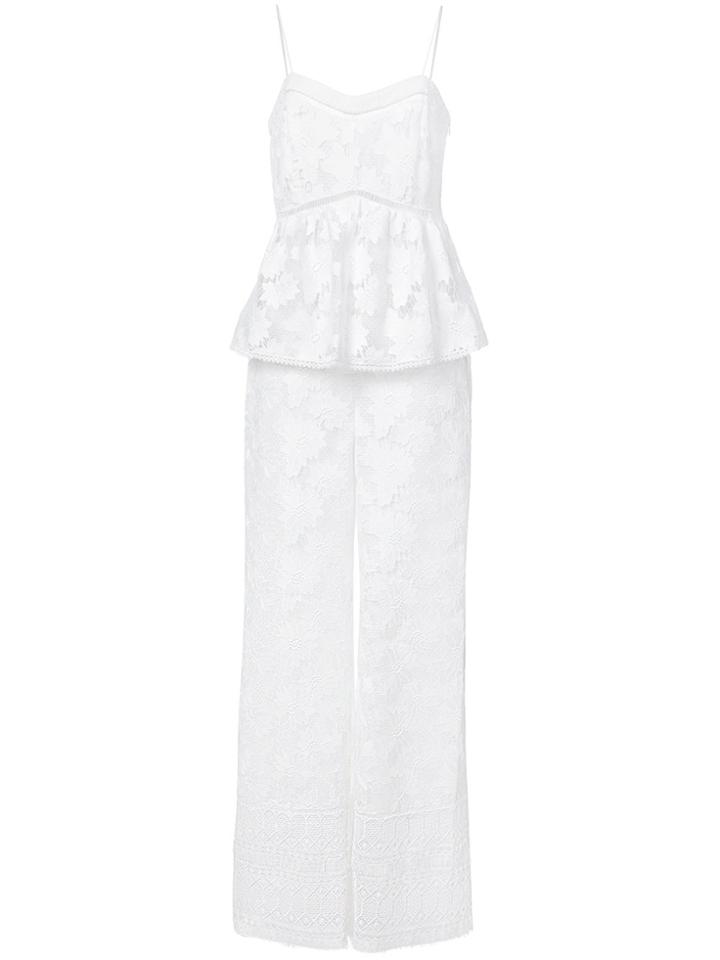 Rachel Zoe Lace-embroidered Jumpsuit - White
