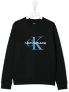 Calvin Klein Kids Teen Logo Print Sweatshirt - Black
