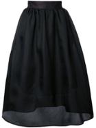 Le Ciel Bleu Midi Full Skirt - Black