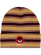 Supreme Vampire Striped Knitted Beanie - Brown