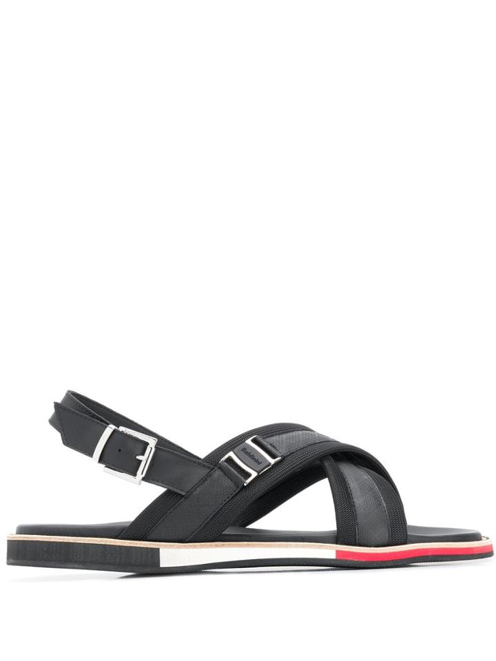 Baldinini Crossover Strap Sandals - Black