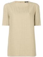 Giorgio Armani Vintage Pleated Shortsleeved Blouse - Neutrals