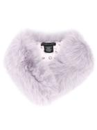 Charlotte Simone Fox Fur Scarf - Pink & Purple