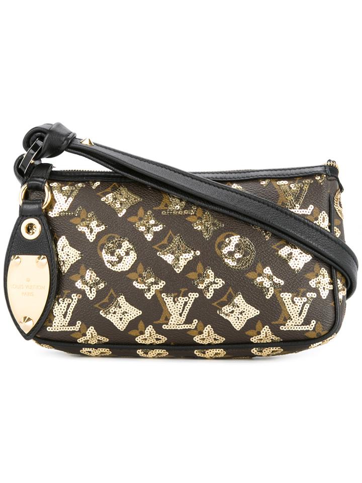 Louis Vuitton Vintage Sequin Monogram Pochette Bag - Black