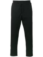 Alexander Mcqueen Zip Detailed Skull Patch Tapered Trousers - Black