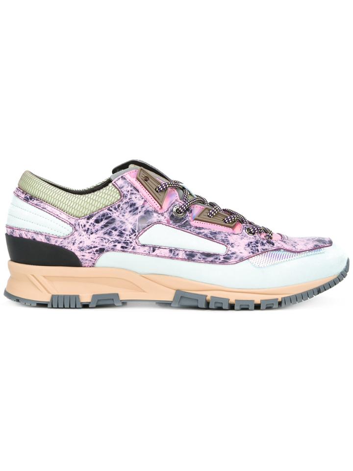Lanvin Mesh Paneled Cross Sneakers - Multicolour