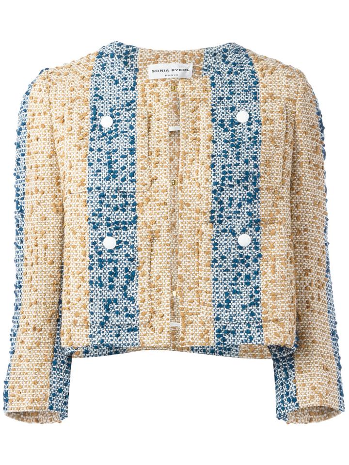 Sonia Rykiel Embroidered Stripe Jacket - Blue