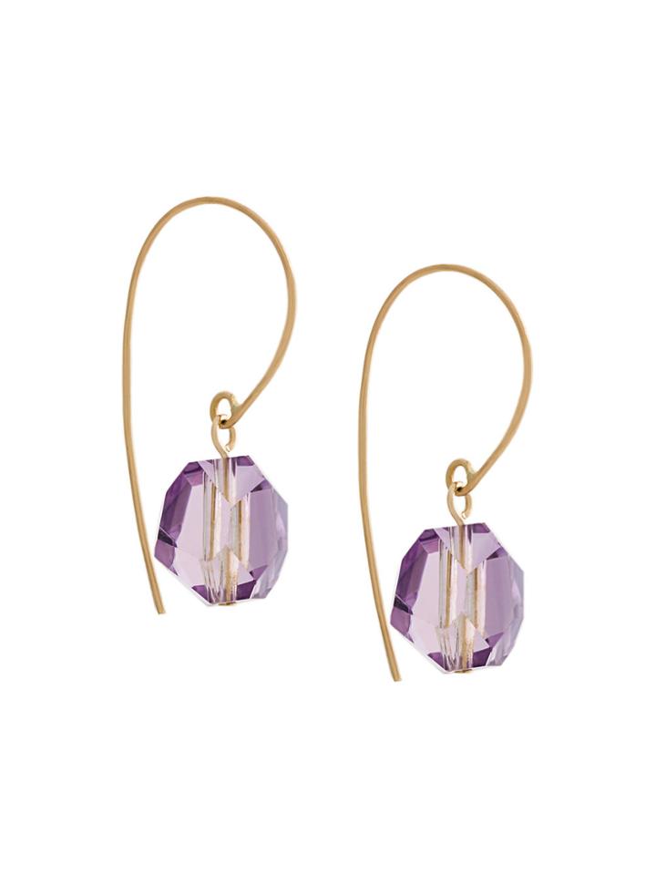 Uzerai Edits Amethyst Earrings - Metallic