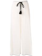 Theory - Cropped Trousers - Women - Cotton - L, Nude/neutrals, Cotton