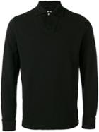 Danolis Longsleeved Polo Shirt, Men's, Size: Large, Black, Cotton