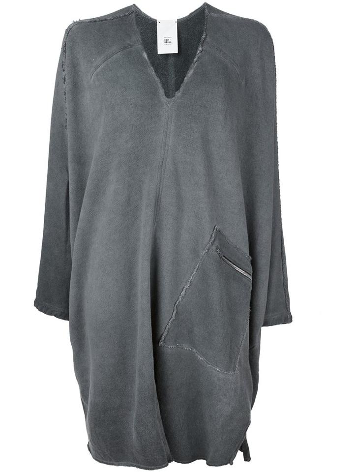 Lost & Found Rooms Raw Edge Sweatshirt Dress, Women's, Size: Medium, Grey, Cotton