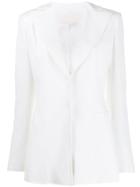 Genny Wide Lapel Blazer - White