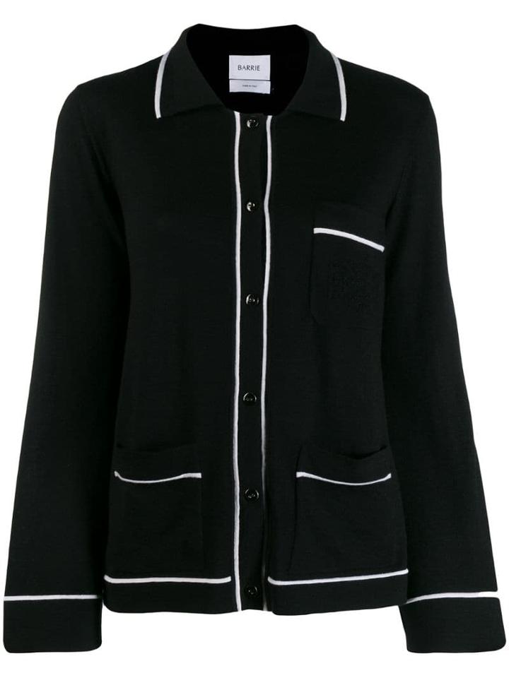 Barrie Button-up Cashmere Cardigan - Black