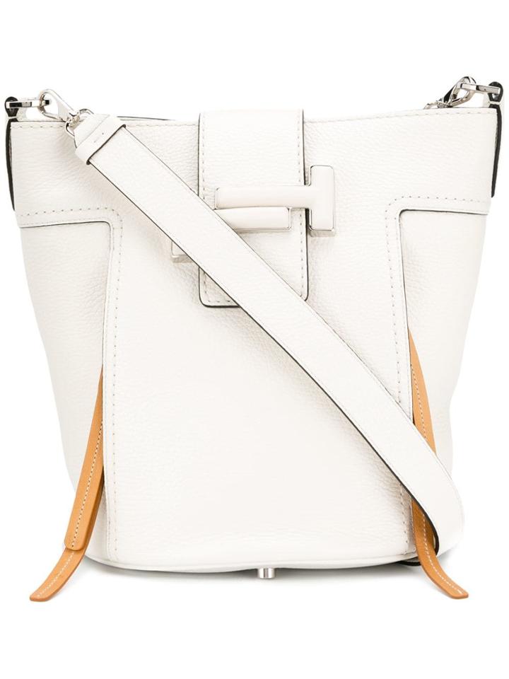 Tod's Shoulder Bucket Bag - White