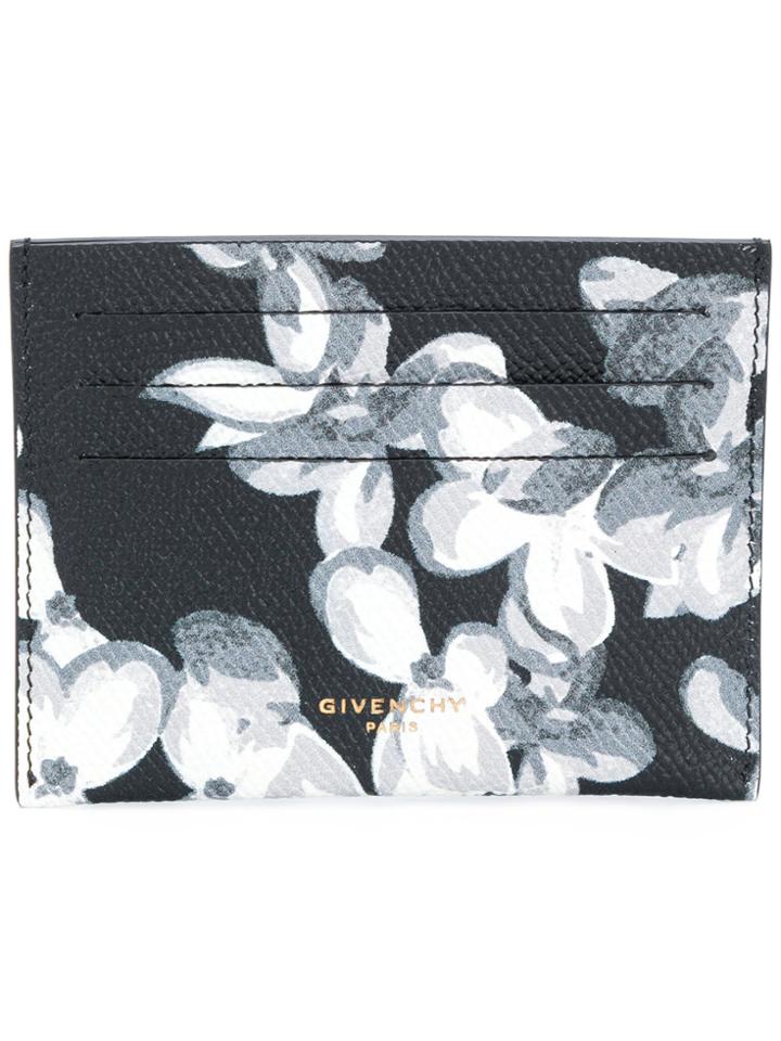 Givenchy Logo Floral Cardholder - Black