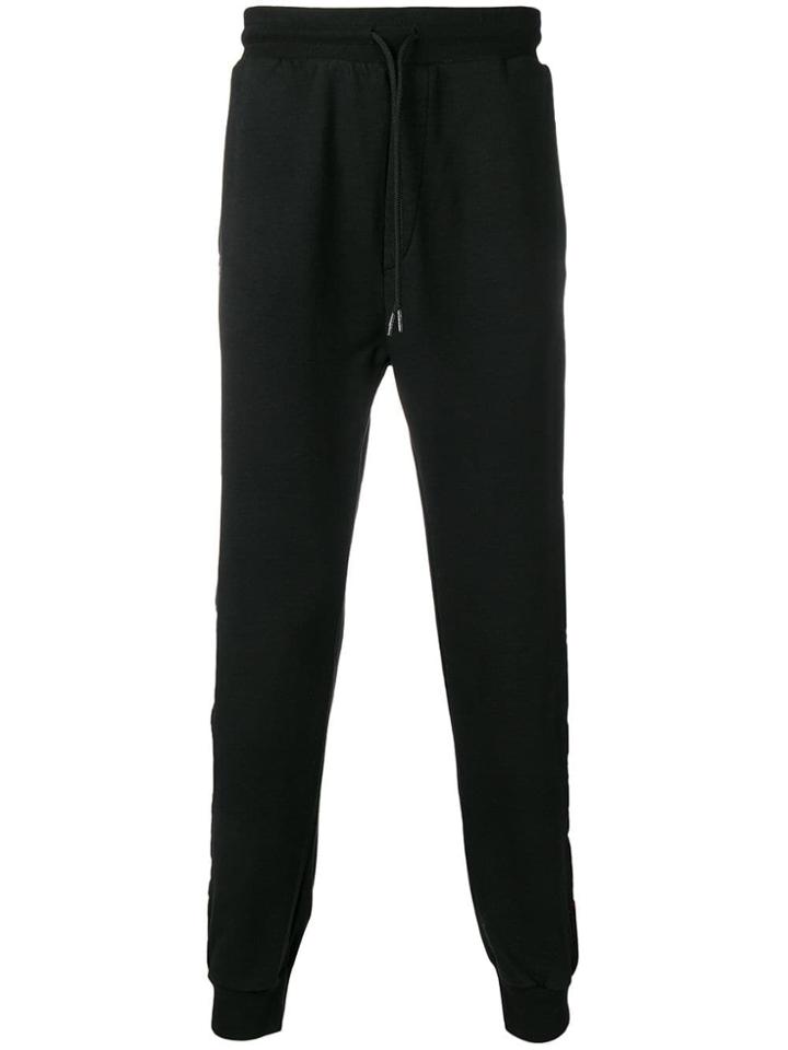 Gaelle Bonheur Side Stripe Track Pants - Black